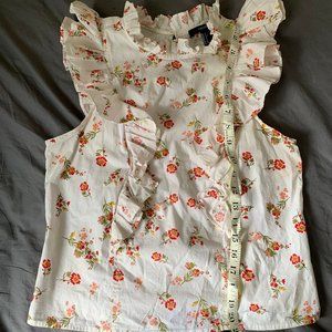 Forever 21 floral mock neck tank top